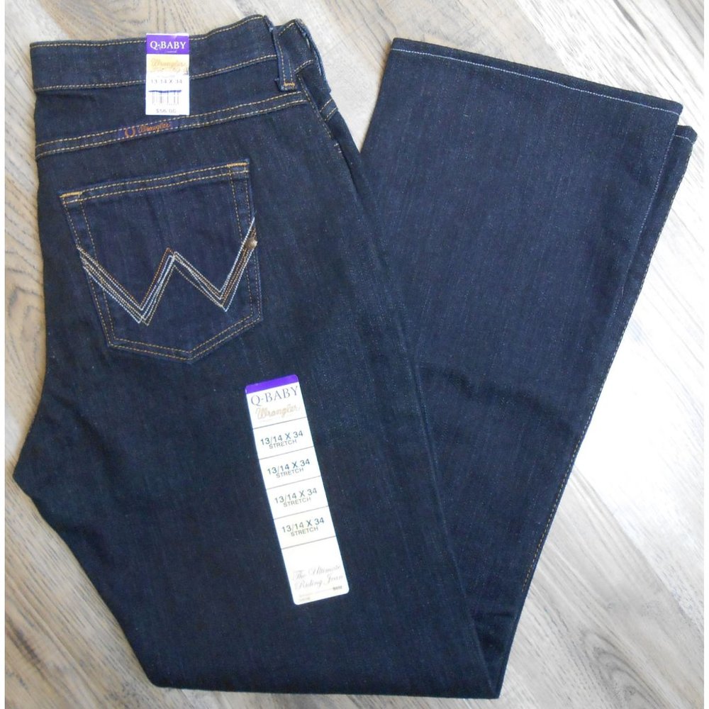 Wrangler Q-Baby Women's 13/14 Stretch Jeans Irregular Hem